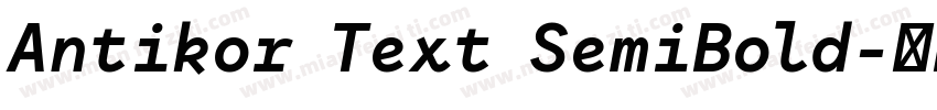 Antikor Text SemiBold字体转换